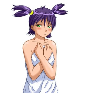 Rating: Questionable Score: 0 Tags: blush embarrassed green_eyes hands_on_chest hudozhnik-kun_(artist) naked_towel purple_hair towel twintails unyl-chan User: (automatic)timewaitsfornoone