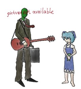 Rating: Safe Score: 0 Tags: anonymous ascot bag bareleg blue_eyes blue_hair bow cirno frog guitar jacket madskillz short_hair simple_background tagme touhou User: (automatic)Willyfox