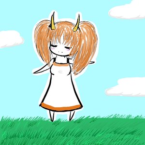 Rating: Safe Score: 0 Tags: blush blush_stickers brown_hair chibi cow cow_girl cuteness grass has_child_posts horns korowa-chan personification twintails User: (automatic)Willyfox