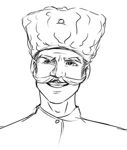 Rating: Safe Score: 0 Tags: 1boy chapaev furry_hat hat military_uniform monochrome mustache portrait soviet User: (automatic)timewaitsfornoone
