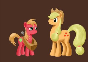 Rating: Safe Score: 0 Tags: animal applejack big_macintosh /bro/ hat my_little_pony no_humans pony simple_background User: (automatic)Anonymous
