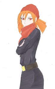 Rating: Safe Score: 0 Tags: crossed_arms dvach-tan hat orange_hair red_eyes scarf twintails User: (automatic)Anonymous