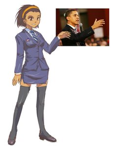 Rating: Safe Score: 0 Tags: black_legwear brown_eyes brown_hair business_suit lolwoot_(artist) microphone necktie personification photo politician skirt thighhighs zettai_ryouiki User: (automatic)nanodesu