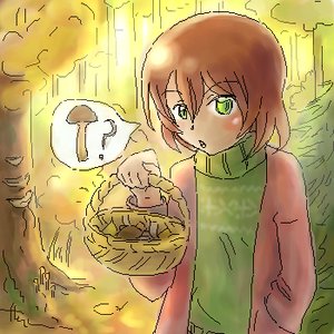 Rating: Safe Score: 0 Tags: a b basket blush brown_hair f forest green_eyes mushroom nature /o/ oekaki open_mouth short_hair sweater tree y z User: (automatic)nanodesu