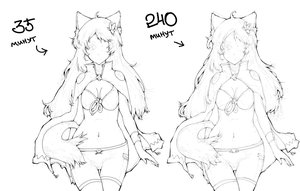 Rating: Safe Score: 0 Tags: animal_ears bikini_top cat_ears character_request comparison first_rule flower hair_flower lineart long_hair monochrome pony_(artist) shorts tagme tail User: (automatic)Anonymous