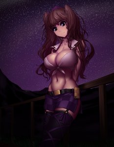 Rating: Explicit Score: 0 Tags: alternative_outfit belt breasts brown_hair camera cleavage contemporary curly_hair dark garter_straps hat hater_(artist) himekaidou_hatate long_hair midriff navel night outdoors piercing shirt skirt sky stars thighhighs /to/ touhou twintails zettai_ryouiki User: (automatic)Anonymous