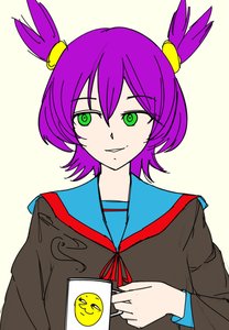 Rating: Safe Score: 0 Tags: 1girl colored cup green_eyes grin highres pekaface purple_hair school_uniform simple_background solo transparent_background twintails unyl-chan User: (automatic)Anonymous
