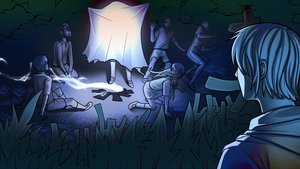 Rating: Safe Score: 0 Tags: 1boy brown_hair camp campfire crowd eroge from_behind game_cg grass highres multiple_boys multiple_girls night outdoors possible_duplicate scared semyon_(character) sheet shirt short_hair smoke summer_camp User: (automatic)Anonymous