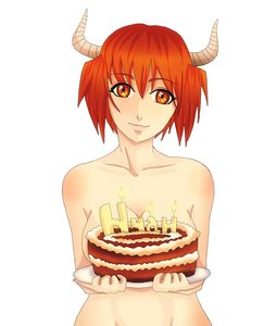 Rating: Questionable Score: 0 Tags: brown_eyes brown_hair cake cow cow_girl happy_birthday horns korowa-chan nude twintails User: (automatic)Koto-kun