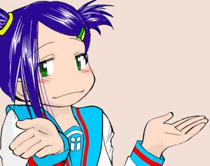 Rating: Safe Score: 0 Tags: blue_hair blush dunno green_eyes hairpin macro photoshop school_uniform simple_background spread_arms twintails unyl-chan wakaba_mark User: (automatic)timewaitsfornoone