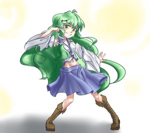 Rating: Safe Score: 0 Tags: detached_sleeves finger green_hair hairpin hair_tubes hater_(artist) kochiya_sanae long_hair skirt smile /to/ touhou yellow_eyes User: (automatic)Anonymous