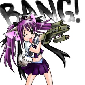 Rating: Safe Score: 0 Tags: animal_ears cat_ears chibi long_hair lowres /o/ oekaki open_mouth purple_hair ribbon shirt simple_background skirt tail twintails weapon User: (automatic)nanodesu