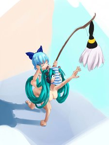 Rating: Questionable Score: 0 Tags: 2girls aqua_eyes aqua_hair blue_hair bow breasts cirno closed_eyes crossover from_above hatsune_miku long_hair nude panties panties_on_head riding short_hair striped striped_panties touhou vocaloid User: (automatic)Anonymous