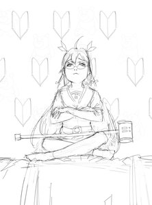 Rating: Safe Score: 0 Tags: banhammer banhammer-tan crossed_arms crossed_legs glasses indian_style long_hair monochrome sitting sketch wakaba_mark weapon User: (automatic)nanodesu