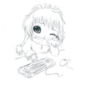 Rating: Safe Score: 0 Tags: hat keyboard monochrome mouse puhovichok-chan scarf winter_clothes User: (automatic)Koto-kun
