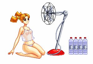 Rating: Safe Score: 0 Tags: animated bottle dvach-tan electric_fan orange_hair panties pixel_art red_eyes top transparent_clothes twintails underwear wind User: (automatic)strn