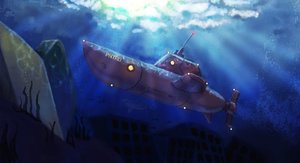Rating: Safe Score: 0 Tags: highres no_humans outdoors pony_thread_oppic submarine underwater wakaba_mark water User: (automatic)lol.me