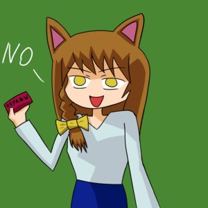 Rating: Safe Score: 0 Tags: animal_ears b-fractal_(artist) bow braid brown_hair cat_ears long_hair simple_background uvao-chan yellow_eyes User: (automatic)nanodesu