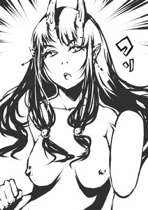 Rating: Explicit Score: 0 Tags: breasts character_request horns long_hair monochrome nude pointy_ears pony_(artist) tagme User: (automatic)nanodesu