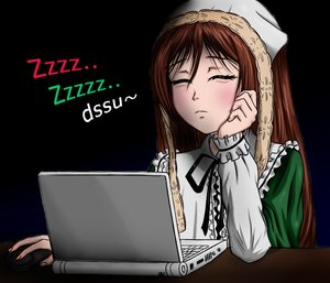 Rating: Safe Score: 0 Tags: brown_hair emotions headdress long_hair macro mouse rozen_maiden sleeping suiseiseki table User: (automatic)Anonymous