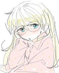 Rating: Safe Score: 0 Tags: blonde_hair blue_eyes chin_rest glasses long_hair /o/ oekaki pajamas sketch User: (automatic)Anonymous