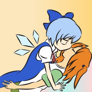 Rating: Questionable Score: 0 Tags: 2girls blue_hair blush bow cirno crossover dress from_police_to_kids kiss lying mvd-chan orange_hair shirt short_hair touhou t-shirt twintails wings yuri User: (automatic)nanodesu