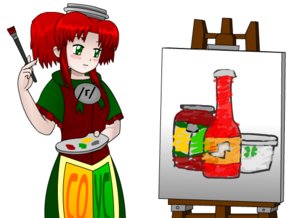 Rating: Safe Score: 0 Tags: apron blush brush dress green_eyes long_hair maid maid_outfit painting red_hair sauce_(artist) sauce-chan simple_background twintails User: (automatic)nanodesu