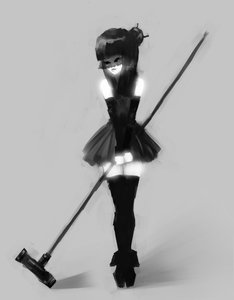 Rating: Safe Score: 0 Tags: dress hammer long_hair monochrome simple_background sketch tagme thighhighs zettai_ryouiki User: (automatic)nanodesu
