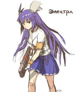 Rating: Safe Score: 0 Tags: 1girl armband gun head_wings iichantra lolwoot_(artist) long_hair pleated_skirt purple_hair shirt simple_background skirt soh-chan solo t-shirt weapon wings User: (automatic)ii