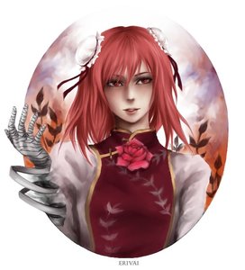 Rating: Safe Score: 0 Tags: bandages bun chinese_clothes double_bun flower ibaraki_kasen long_hair pink_hair red_eyes /to/ touhou traditional_clothes User: (automatic)Anonymous