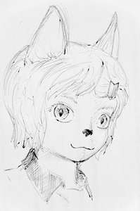 Rating: Safe Score: 0 Tags: animal_ears cat_ears chimera hairpin hineko-tan monochrome personification short_hair sketch User: (automatic)nanodesu
