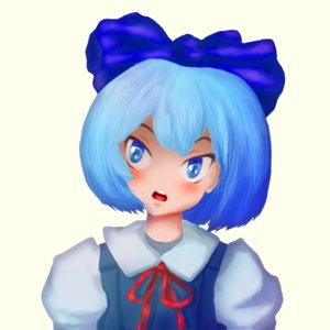 Rating: Safe Score: 0 Tags: 1girl blue_eyes blue_hair blush bow cirno open_mouth portrait short_hair simple_background solo touhou transparent_background User: (automatic)Anonymous