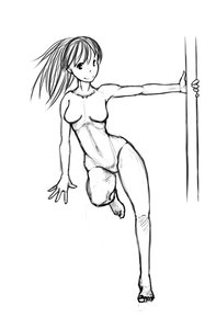 Rating: Safe Score: 0 Tags: /an/ long_hair monochrome nude simple_background sketch User: (automatic)nanodesu