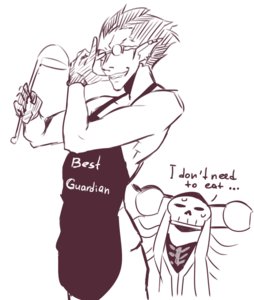 Rating: Safe Score: 0 Tags: 1boy adjusting_glasses apron bare_arms character_request glasses gloves monster overlord oxykoma_(artist) pointed_ears simple_background skeleton sketch skull smile soup_ladle tagme teeth User: (automatic)Willyfox