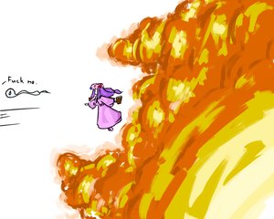 Rating: Safe Score: 0 Tags: fire flying hat long_hair patchouli_knowledge purple_hair /to/ touhou User: (automatic)nanodesu