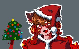 Rating: Safe Score: 0 Tags: 1girl animal_ears b-fractal_(artist) cat_ears christmas_tree curly_hair hat long_hair new_year red_eyes solo tree uvao-chan User: (automatic)Anonymous