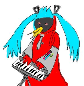 Rating: Safe Score: 0 Tags: aqua_hair bizarre cosplay crossover detached_sleeves hatsune_miku instrument keyboard_(instrument) long_hair madskillz music twintails vocaloid winged_doom User: (automatic)timewaitsfornoone