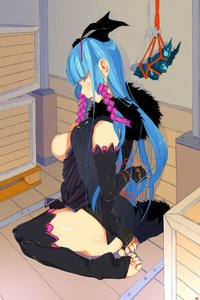 Rating: Explicit Score: 0 Tags: blue_hair breasts elbow_gloves from_behind gloves highres horns kvaderate long_hair luxuria oxykoma_(artist) sitting User: (automatic)Anonymous