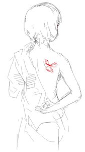 Rating: Safe Score: 0 Tags: ayanami_rei crossover from_behind monochrome neon_genesis_evangelion short_hair sketch tattoo undressing warhammer_40k User: (automatic)nanodesu