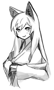 Rating: Safe Score: 0 Tags: animal_ears japanese_clothes long_hair monochrome simple_background sketch traditional_clothes User: (automatic)nanodesu