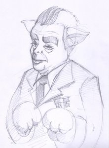 Rating: Safe Score: 0 Tags: 1boy animal_ears business_suit cat_ears cat_paws eyebrows leonid_brezhnev medal monochrome necktie paws short_hair simple_background sketch soviet traditional_media User: (automatic)nanodesu