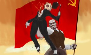 Rating: Questionable Score: 2 Tags: fighting flag soviet tagme top_hat vladimir_lenin zombie User: (automatic)nanodesu