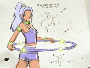Rating: Questionable Score: 0 Tags: alternate_costume arrow bikini_top blue_hair circle collider-sama colored hula_hoop lamp lhc long_hair ponytail shorts sketch spin traditional_media wakaba_mark yellow_eyes User: (automatic)Willyfox