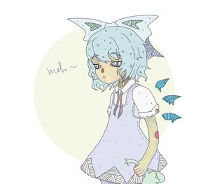Rating: Safe Score: 0 Tags: blue_eyes blue_hair bow cirno dress frog short_hair touhou wings User: (automatic)Anonymous