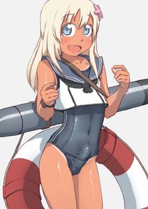 Rating: Explicit Score: 0 Tags: 1boy /an/ blonde_hair blue_hair blush bulge covered_navel dark_skin flower genderswap grey_background has_child_posts kantai_collection lifebuoy long_hair open_mouth ro-500_(kantai_collection) simple_background solo swimsuit tan tanline User: (automatic)Anonymous