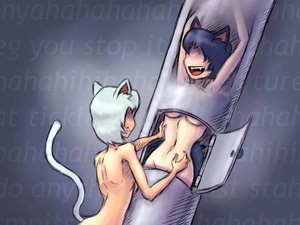 Rating: Explicit Score: 0 Tags: 2girls /an/ animal_ears blue_hair blush cat_ears laughing nude tail tickling tube white_hair User: (automatic)Anonymous
