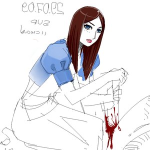 Rating: Questionable Score: 0 Tags: alice_in_wonderland alice_(wonderland) american_mcgee's_alice blood blue_eyes brown_hair dress knife lipstick long_hair sketch smolev_(artist) weapon User: (automatic)nanodesu