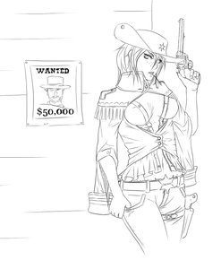 Rating: Safe Score: 0 Tags: belt breasts denim freckles hat monochrome mouth_hold pistol sheriff shirt short_hair wall wanted weapon western wild_west User: (automatic)nanodesu