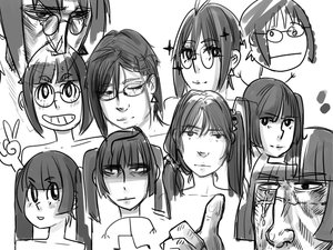 Rating: Safe Score: 0 Tags: alternate_hairstyle black_hole-chan bomb-chan bomb-kun_(artist) glasses long_hair manly monochrome short_hair sketch twintails User: (automatic)nanodesu