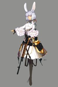 Rating: Safe Score: 0 Tags: animal_ears belt bunny_ears character_request dress frills gun main_page oxykoma_(artist) pink_eyes purple_hair short_hair simple_background tagme weapon User: (automatic)nanodesu